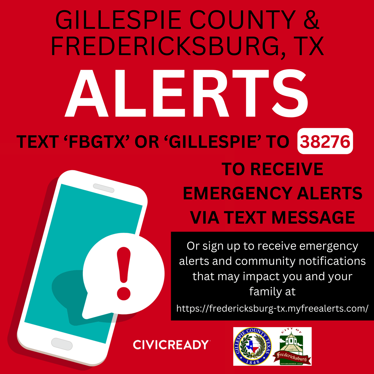Gillespie Co Citizens Can Sign Up for Emergency Notifications