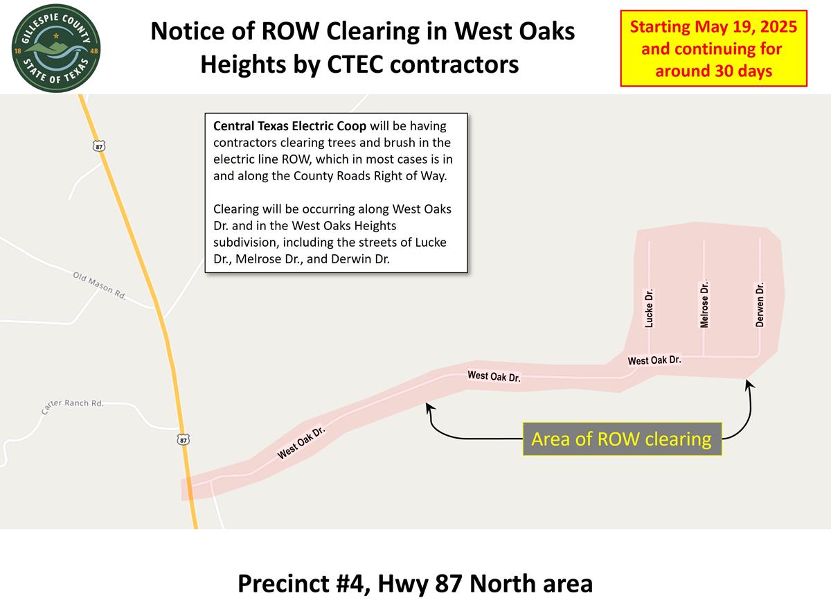 CTEC tree trimming map May 2025